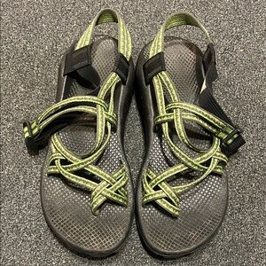 Green and Black Chacos - heavy sole - women’s size 10